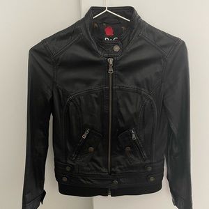 Dolce Gabbana Women’s Leather Bomber Jacket